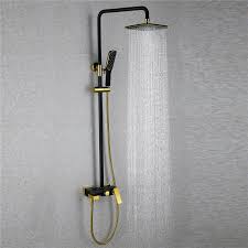 European Modern Copper Shower Sets Hot And Cold Shower Faucet Black Gold Shower Faucet Shower Set Faucet