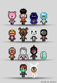 Fortnite Pixel Skins This Is A Collection Of Skins From The Game Fortnite Battle Royale Preparation Was Diy Perler Beads Perler Bead Art Perler Bead Patterns