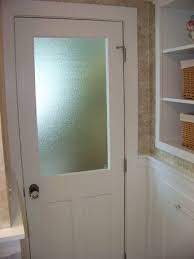 Install A Window In The Door Of Your Windowless Bathroom Glass Bathroom Door Glass Doors Interior Bathroom Window Glass