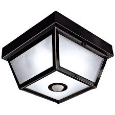Benson Black 9 1 2 Wide Motion Sensor Outdoor Ceiling Light H7013 Lamps Plus Ceiling Lights Outdoor Ceiling Lights Motion Lights