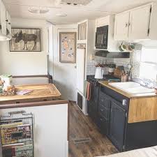 I Love The Rustic Textures And Earthy Colors In This Camper Photo Credit Lifeonreedroad Remodeled Campers Rv Renovations Camper Trailer Remodel