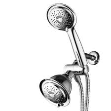 Dream Spa 4 Spray 4 In Dual Showerhead And Handheld Showerhead With Led Lighted In Chrome Grey Shower Heads Dual Shower Heads Shower Systems