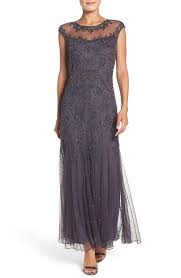 Pisarro Nights Embellished Mesh Gown Regular Mother Of The Bride Fashion Bride Clothes Petite Formal Dresses