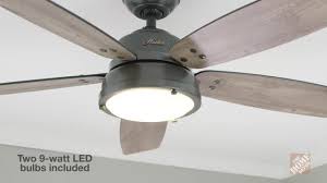 Hunter Channelside 52 In Led Outdoor Noble Bronze Ceiling Fan 59040 At The Home Depot Mobile Bronze Ceiling Fan Rustic Ceiling Fan Ceiling Fan With Remote