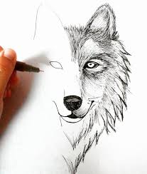 1001 Astuces D Artiste Pour Apprendre A Realiser Un Dessin De Loup Dessin De Loup Tete De Loup Dessin Comment Dessiner Un Loup
