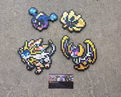 Sprites De Perle Perler A La Main Avec Cosmog Alain Cosmoem Solgaleo Et Lunala Ils Peuvent Soit Etre Pokemon Bead Perler Bead Art Pokemon Perler Beads