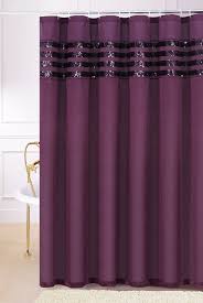 Plum Purple Faux Silk Fabric Shower Curtain With Sequins Purple Shower Curtain Fabric Shower Curtains Curtains