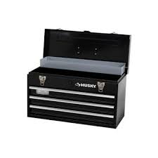 Husky 20 In 3 Drawer Small Metal Portable Tool Box With Drawers And Tray Tb 303b The Home Depot Portable Tools Portable Tool Box Tool Chest