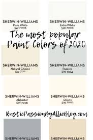 Pottery Barn Sherwin Williams Farmhouse Neutral Paint Color Guide In 2020 Popular Paint Colors Most Popular Paint Colors Farmhouse Paint Colors