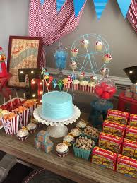 Vintage Circus Theme Baby Shower Created By Something Blue Event Planning And Designs Loc Carnival Birthday Parties Carnival Baby Showers Dumbo Birthday Party