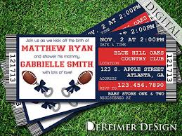 Sports Ticket Baby Boy Shower Invitation Patriots New Football Baby Shower Cowboy Baby Shower Baby Shower Invitations For Boys
