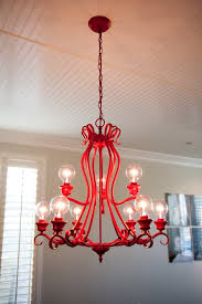 Chandelier Makeover The Before Had Glass Shades On Each Bulb Love The Idea Of Removing Them Chandelier Makeover Painted Chandelier Diy Chandelier