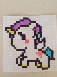 Ma Licorne En Pixel Coloriage Pixel Pixel Licorne Dessin Petit Carreau