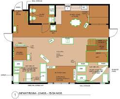 Infant Room Floorplan Floor Plans Home Daycare Childcare Center