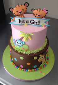Jungle Themed Baby Shower Cake Baby Shower Cakes Baby Cake Safari Baby Shower Cake