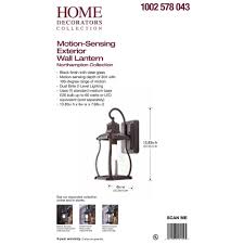 Home Decorators Collection Northampton 1 Light Black 180 Motion Activated Outdoor Wall Lantern Sconce Hdi 4015 Bk With Images Outdoor Wall Lantern Wall Lantern Home Decorators Collection