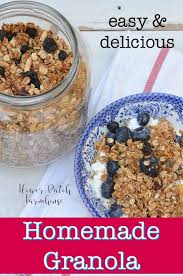 The Best Easy To Make Home Made Granola Recipe Your Family Will Love Easy To Alter For Your Own Persona Homemade Granola Granola Mix Home Made Granola Healthy