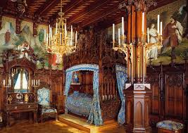 Postcard Neuschwanstein Bedroom Neuschwanstein Castle Castles Interior Germany Castles