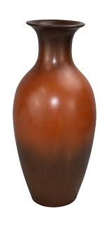 Roseville Pottery Pauleo Metallic Burnt Orange Glazed Floor Vase Pottery Art Roseville Pottery Pottery
