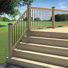 Deckorail 6 Ft Pressure Treated Aluminum Solid Lightning Rail Deck Railing Kit 186858 The Home Depot Deck Railings Deck Railing Kits Deck Installation