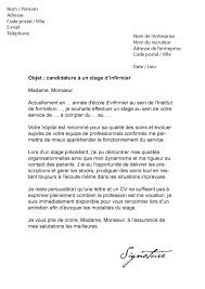 Lettre De Motivation Stage Infirmier Modele De Lettre
