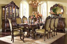 Aico Furniture Chateau Beauvais 12 Piece Dining Room Set In Noble Bark 75002t 39 12set Formal Dining Room Sets Dining Room Victorian Classic Dining Room
