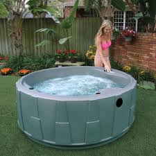 Aquarest Spas Select 200 5 Person Plug And Play Hot Tub With 20 Stainless Jets And Led Waterfall In Graystone Ecl Uhs Gg 5 The Home Depot Hot Tub Tub Outdoor