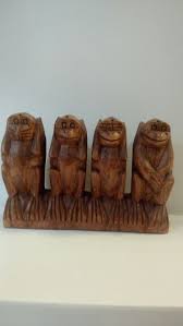 Fyra Apor Wise Monkeys Evil Monkey