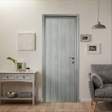 Bloc Porte Exmoor Gris 83 Cm Poussant Gauche En 2020 Bloc Porte Castorama Porte Coulissante