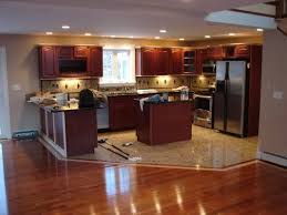 Hardwood Vs Tile In Kitchen Flooring Forum Gardenweb Transitional House Kitchen Cabinets And Flooring Home