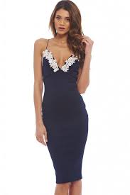 Ax Paris Womens Navy Crochet Plunge V Front Bodycon Midi Dress Cocktail Party With Images Midi Cocktail Dress Midi Dress Bodycon Cocktail Dress Party