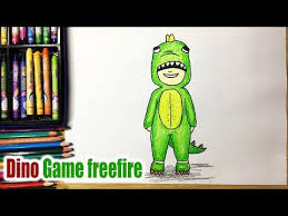 How To Draw Dino Free Fire Game Free Fire Miutv In 2020 Cool Art Drawings Drawings Free Games