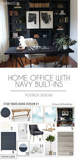 Trend Alert Home Office Navy Built Ins Real Study Makeover Reveal Interior Design Per La Casa Interni Casa E Design Di Interni Moderno
