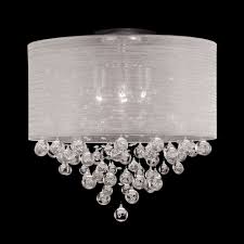 Drum Shade 4 Lamp Pearl Rain Crystal Balls Ceiling Light Flush Mount Dia 20 In Home Gard Bedroom Light Fixtures Ceiling Fan Chandelier Ceiling Fan Light Kit