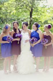 Jewel Toned Maids Sparkly Bridesmaid Dress Blue Purple Wedding Bridesmaid Style