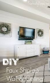 Diy Shiplap Wall Ceiling Practically Hippie Shiplap Wall Diy Shiplap Living Room Diy Shiplap