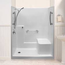 One Piece New Construction Shower Stall Beauty Shot Shower Remodel Shower Stall Accessible Shower