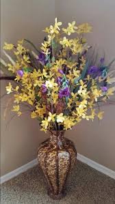 Another One Of My Diy Large Floor Vase Silk Flower Arrangements Flower Arrangements Plant Vase Large Floor Vase