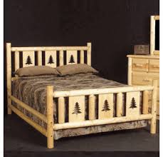 Viking Northwoods Montana Pine Log Bed Northwoods Decor Log Bed Frame Log Furniture
