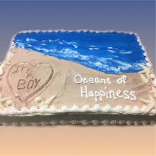 Beach Themed Baby Shower Cake Mueller S Bakery Beach Baby Shower Theme Ocean Baby Shower Cake Turtle Baby Shower