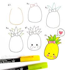 2016 08 En Ananas Com Imagens Desenhos Faceis Desenhos Kawaii Desenhos