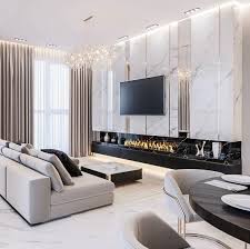 T H I Interiors On Instagram What Do You Think Of This Accent Wall By Living Room Design Modern Living Room Interior Living Room Tv Unit Designs