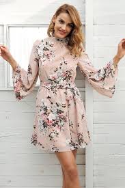 Party Mini Dress Party Dresses Minidresses Longsleevedresses Long Sleeves Dress Long Slee Pretty Spring Dresses Floral Dresses Short Floral Print Chiffon Dress