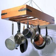 Hanging Pot Rack Wooden Ceiling Mounted Rectangular Large Hang Kitchen Pots And Pans Pot Rack Hanging Hanging Racks Kitchen Pot