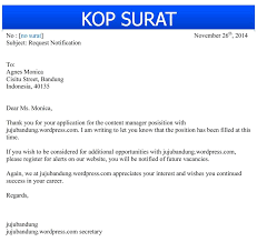 Contoh Surat Penolakan Kerjasama Bisnis Surat 28