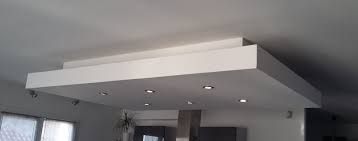 Deroche Plafond Decaissement Descendu Suspendu Placo Plaque Spot Ilot Centrale Plafond Design Eclairage Plafond Plafond