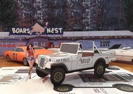 Papercraft Dukes Of Hazzard Daisy Duke Dixie Jeep Paper Car 6 Piece Umake Paper Car Car Paper Crafts