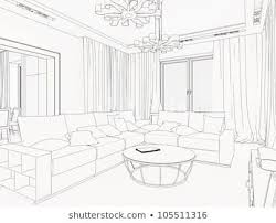 3d Graphical Sketch Of An Interior Living Room Interior Royalty Free Stock Im Interior Design Sketchbook Interior Architecture Drawing Interior Design Drawings