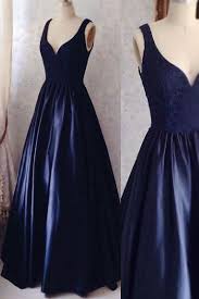 V Neck Prom Dress Cute Evening Dresses Dark Blue Evening Dresses Evening Dresses Lace Prom D Dark Blue Prom Dresses Lace Evening Dresses Lace Party Dresses