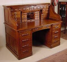 Top Of The Line 60 Quartered Oak Roll Top Desk W Full Interior Antique Office Furniture Roll Top Desk Antique Furniture